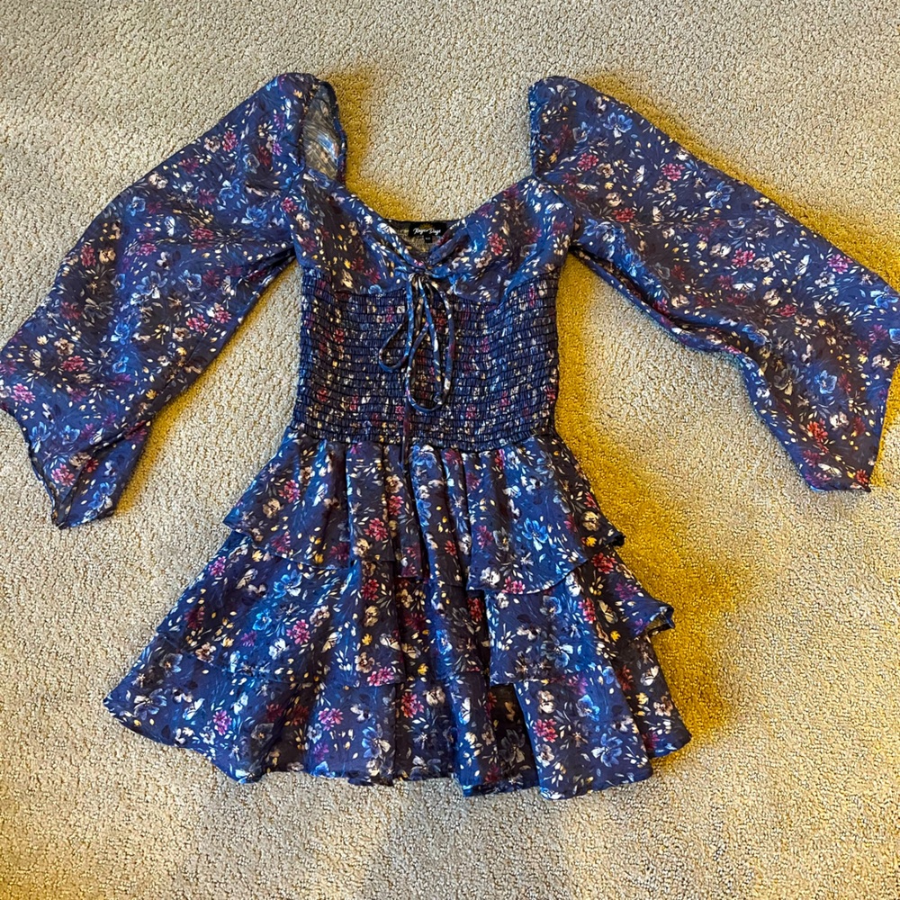 Purple Floral XS Dress